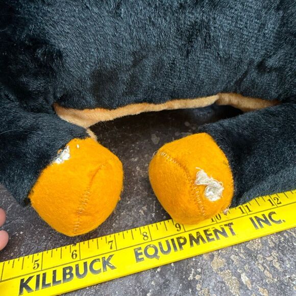 Vintage stuffed animal bull with ring in nose black 1950s old toys collector far - Picture 4 of 10